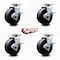 Service Caster 5 Inch Glass Filled Nylon Swivel Caster Set with Roller Bearings and Brakes SCC SCC-20S520-GFNR-TLB-4 - alternate 6
